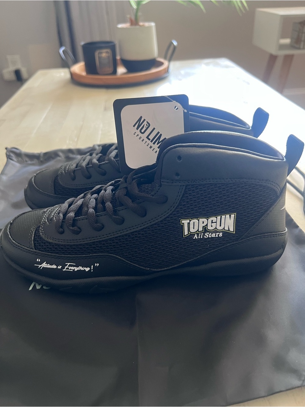 Women's Black High-Top Sneakers